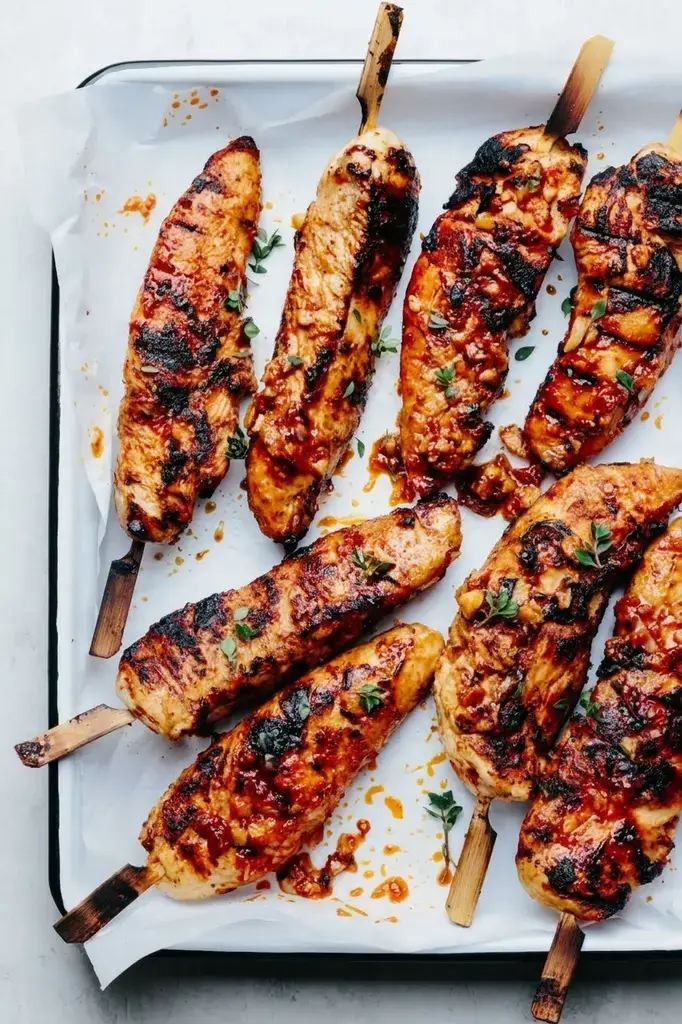 Sunday Grill Dinner Ideas for the Best Backyard BBQ Meals 7 38. Grilled Harissa Chicken Skewers