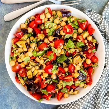 Mediterranean Grilled Eggplant Salad