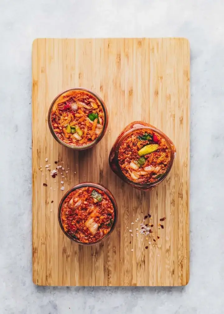 Step 6: Let the kimchi ferment.