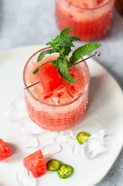 Spicy Watermelon Jalapeno Mocktail
