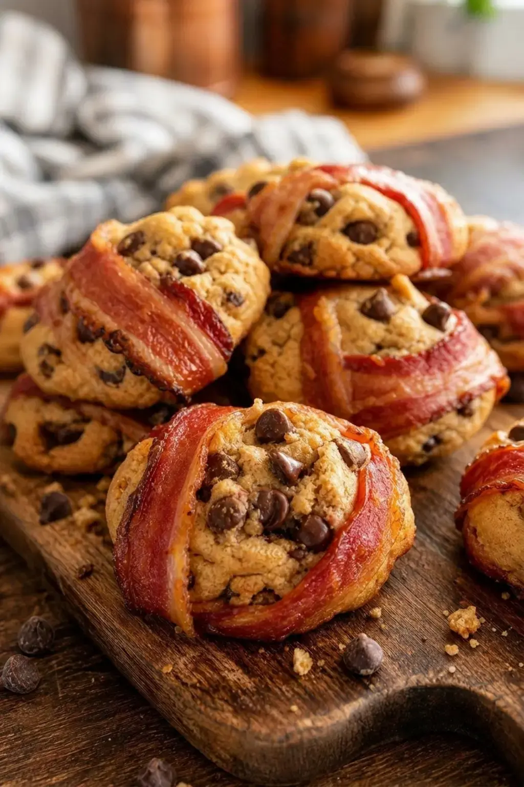 1) Bacon-Wrapped Chocolate Chip Cookies