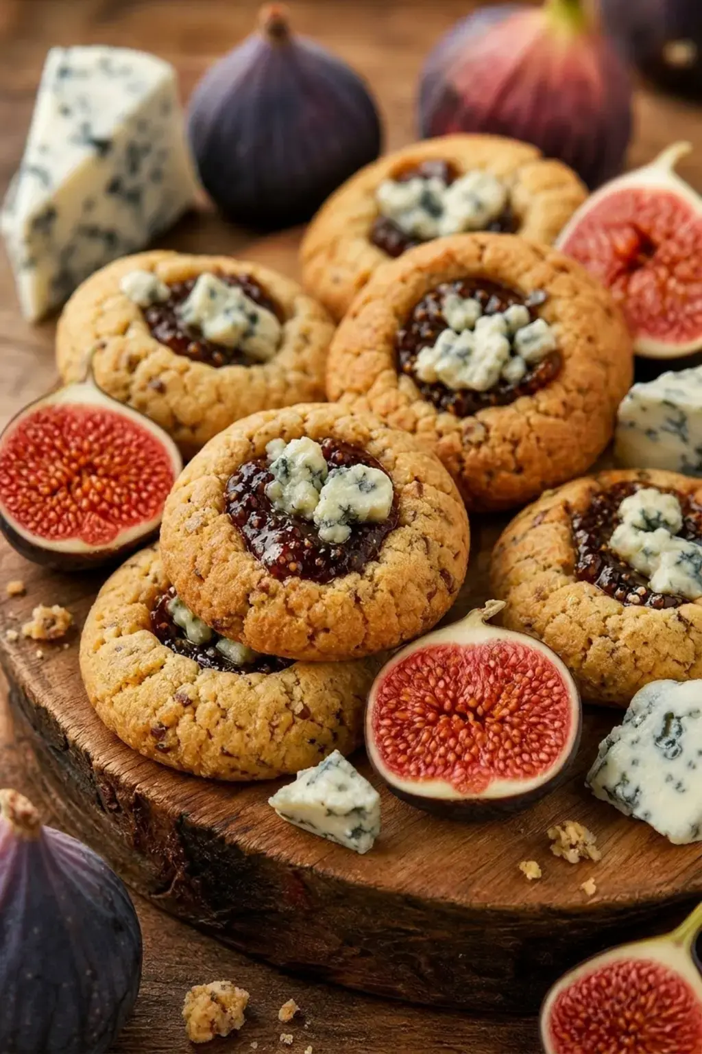 6) Blue Cheese Fig Thumbprints