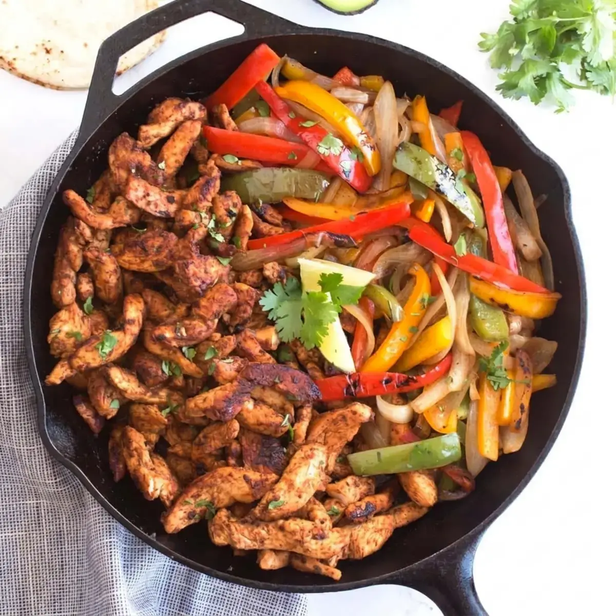 Grilled peppers filled with taco-style ingredients