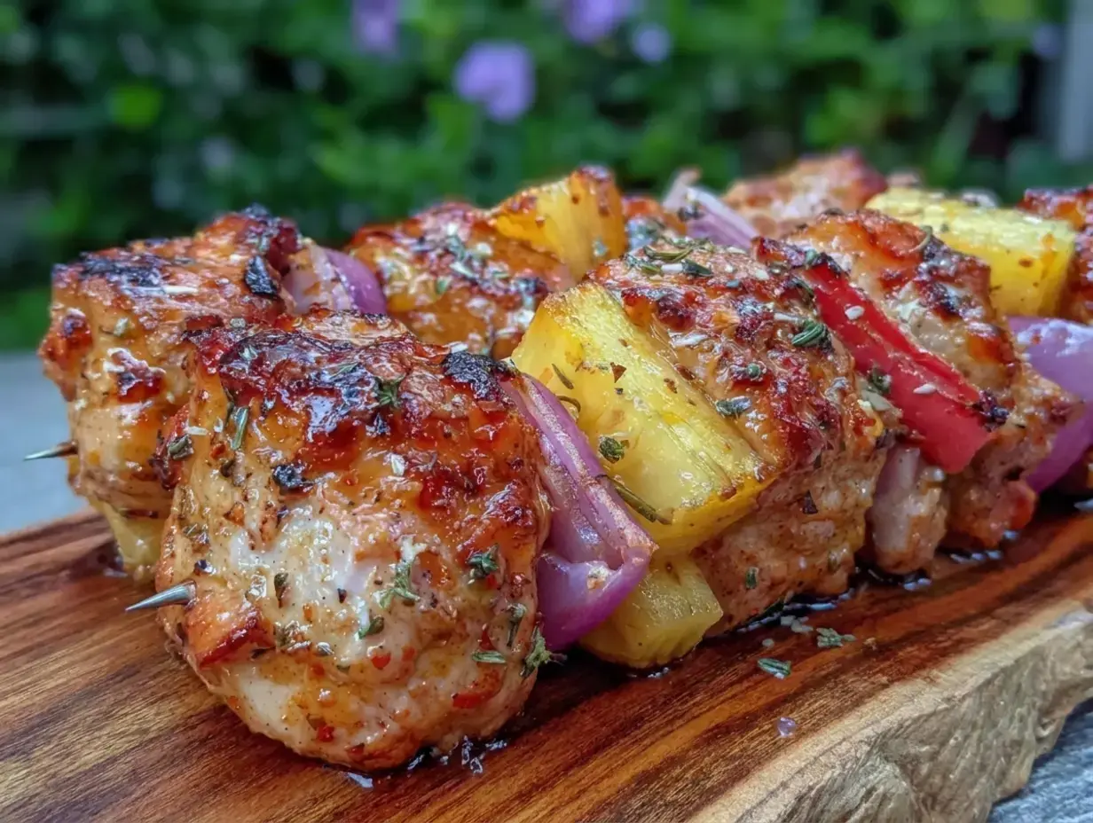 How to Make 4th of July Spicy Honey Grilled Chicken Skewers