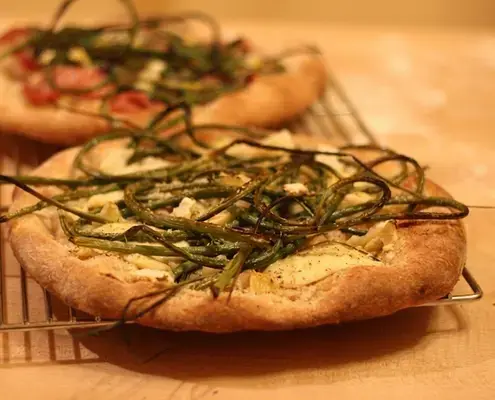 8 Great Garlic Scape Recipes for Pesto, Hummus, and More 4 Creamy garlic scape hummus with green flecks
