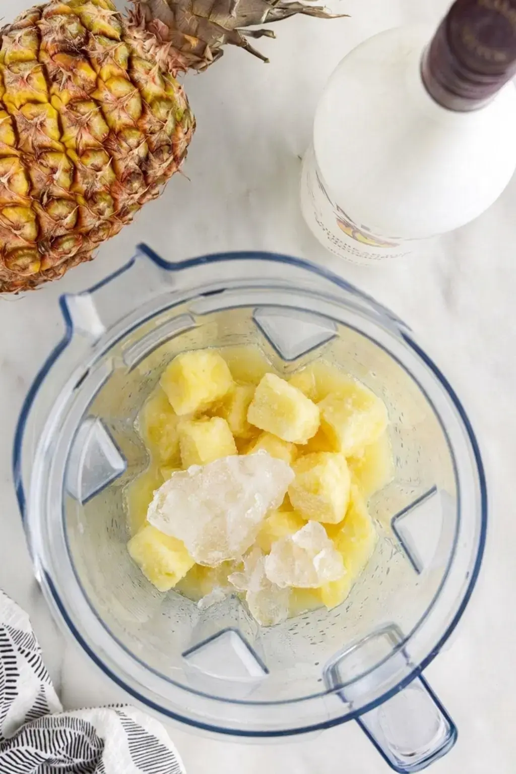 Thick sweet cream of coconut measured for pina colada