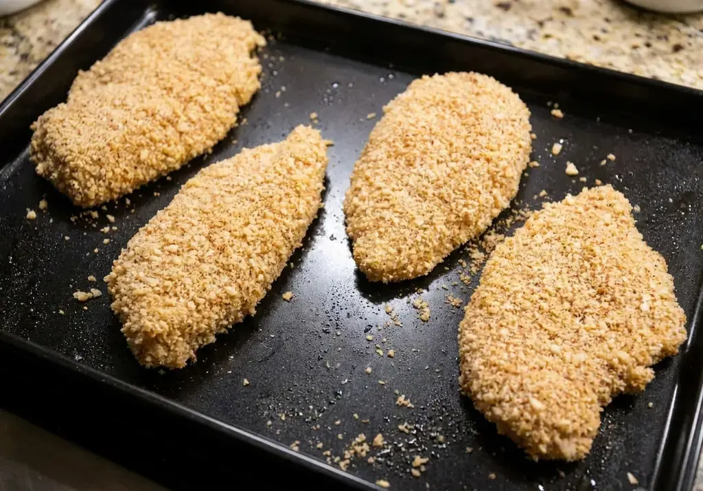 Baked Chicken Parmesan With Crispy Panko Coating 18 How to Make Baked Chicken Parmesan 5
