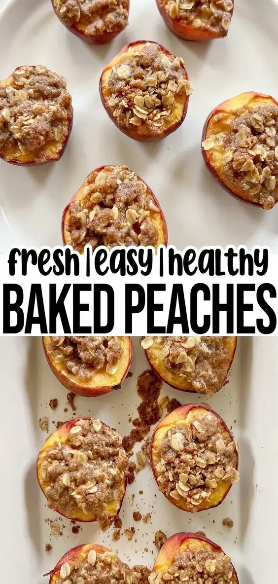Baked Peaches With a Golden Oat Crumble 13 How to Make Baked Peaches