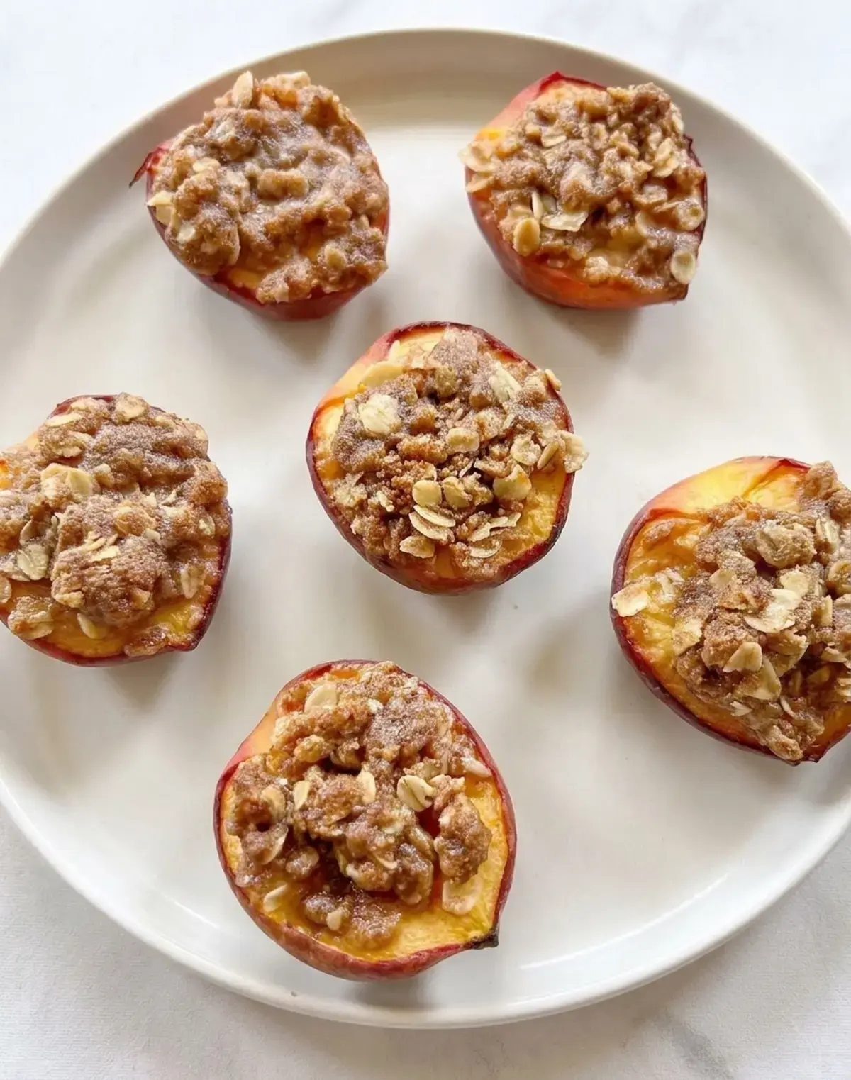 Baked Peaches With a Golden Oat Crumble 14 How to Make Baked Peaches 1