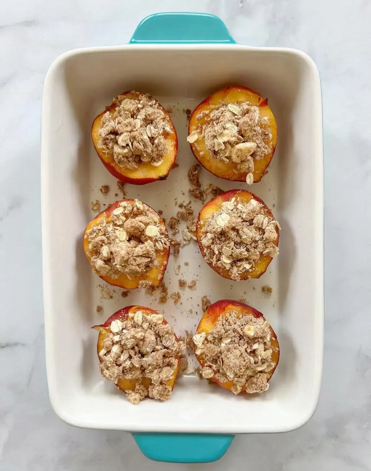 Baked Peaches With a Golden Oat Crumble 17 How to Make Baked Peaches 4