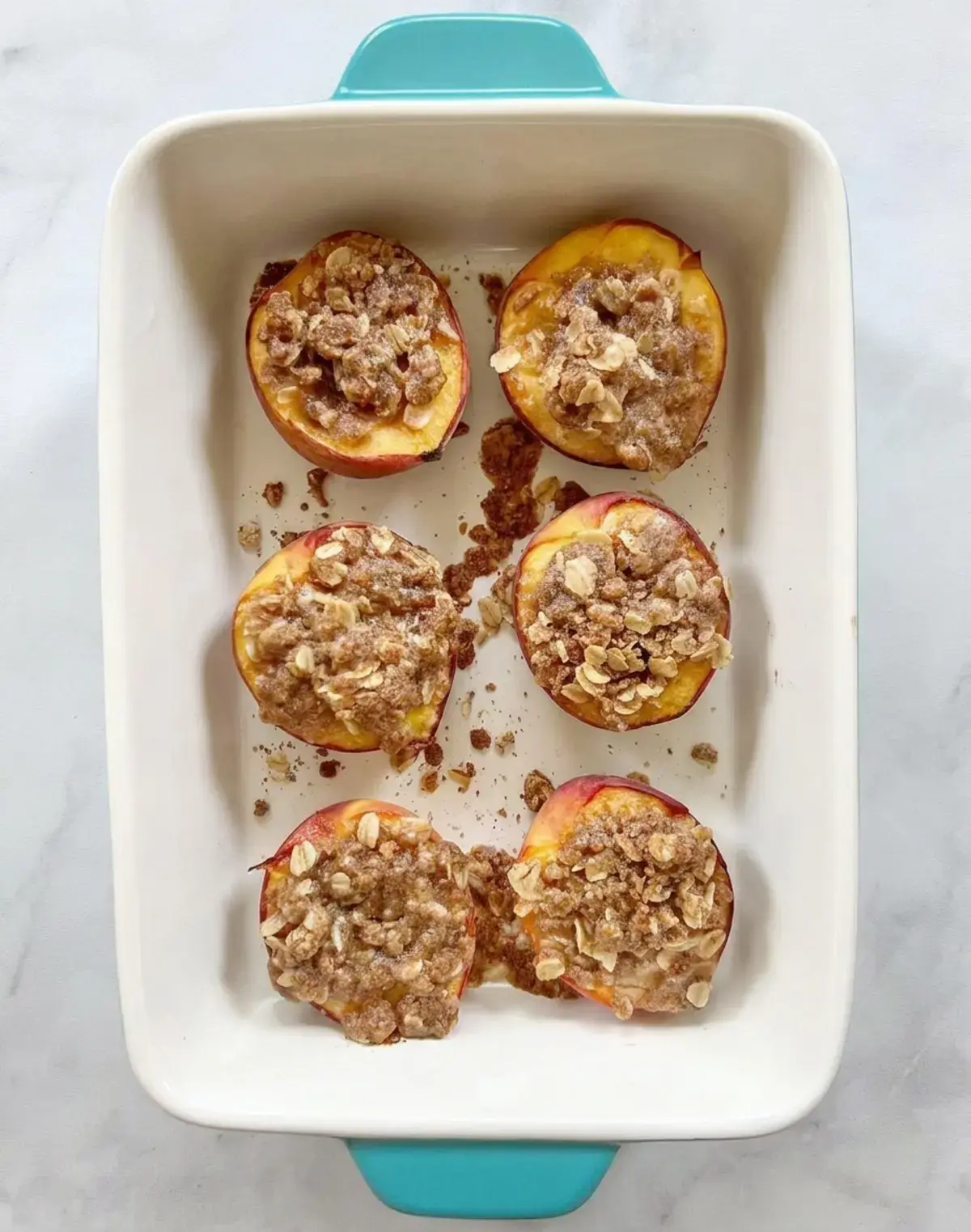 Baked Peaches With a Golden Oat Crumble 18 How to Make Baked Peaches 5