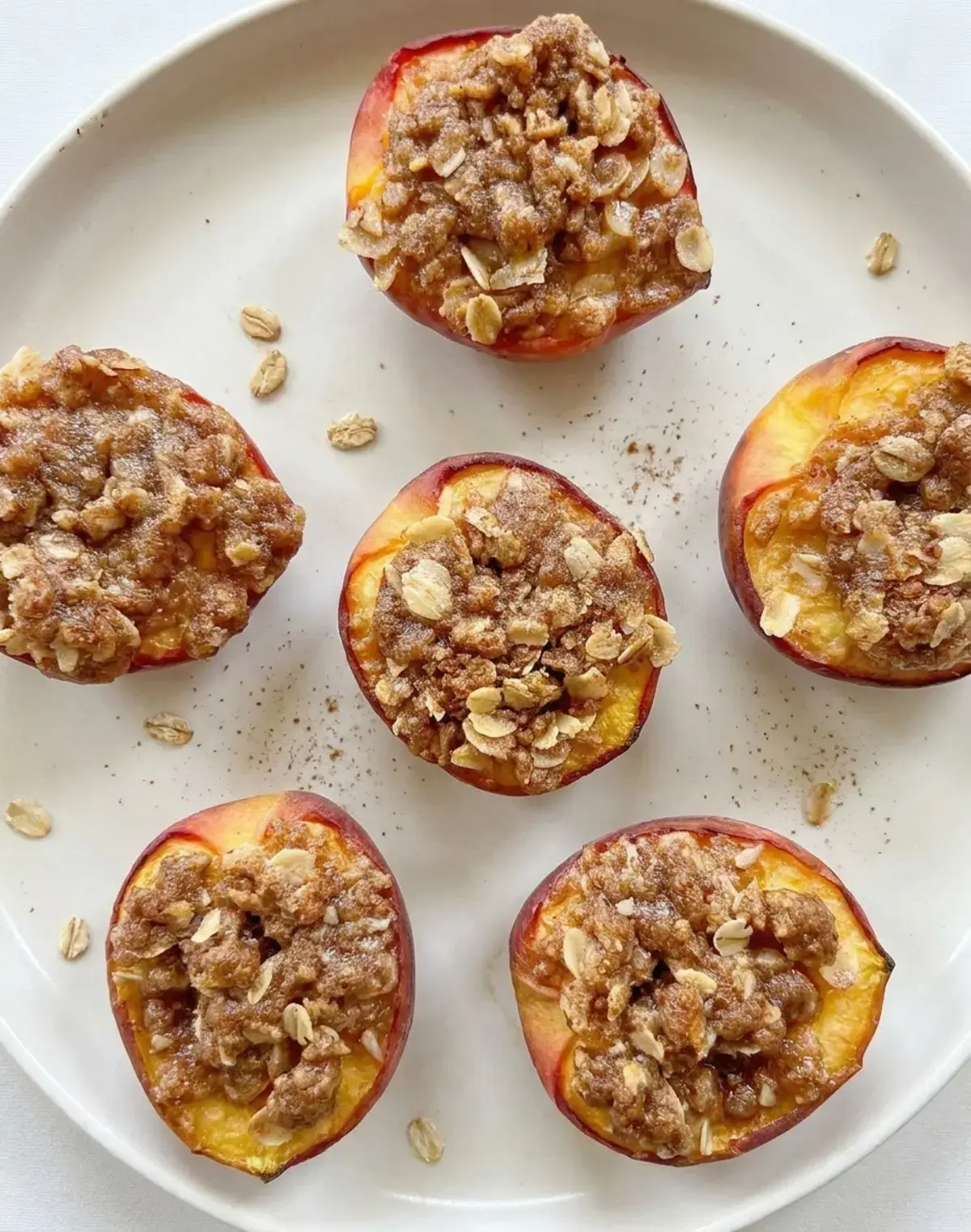Baked Peaches With a Golden Oat Crumble 19 How to Make Baked Peaches 6