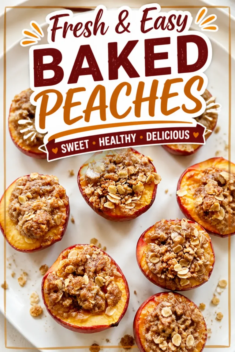 Baked Peaches with Oat Crumble Topping 22 Baked Peaches