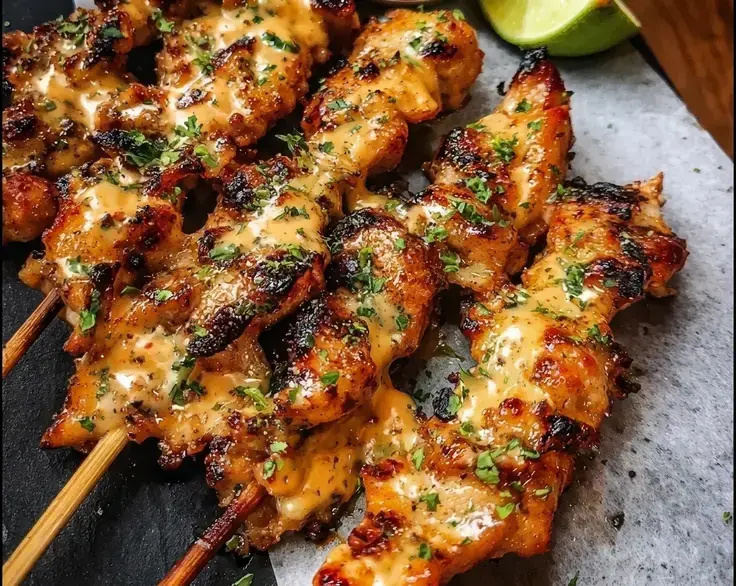 Bang Chicken Skewers With Sweet-Spicy Sriracha Glaze 3 Bang Chicken Skewers with sweet-spicy sriracha glaze