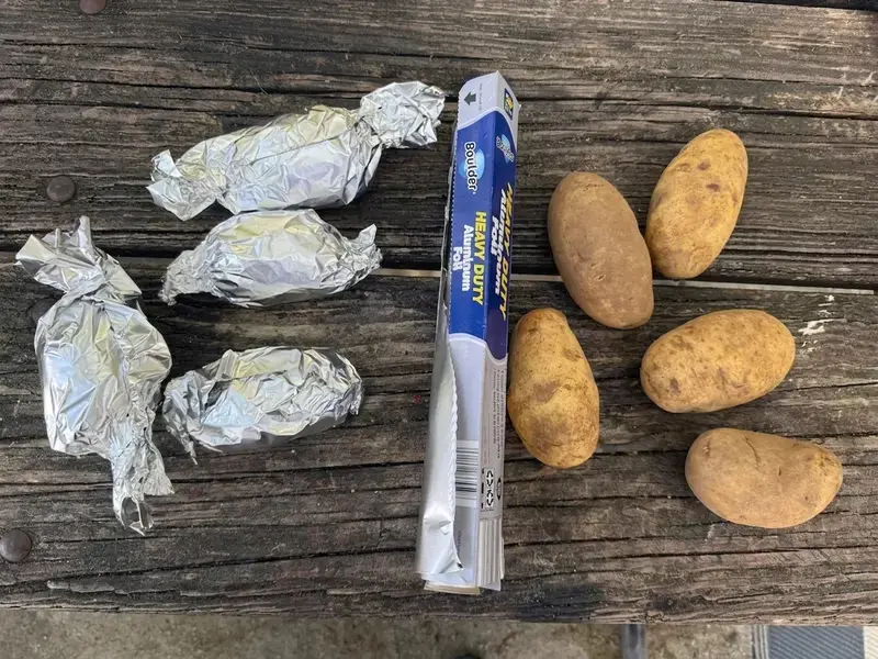Campfire Baked Potatoes: Crispy Skin, Fluffy Inside 10 Campfire Baked Potatoes, Ingredients