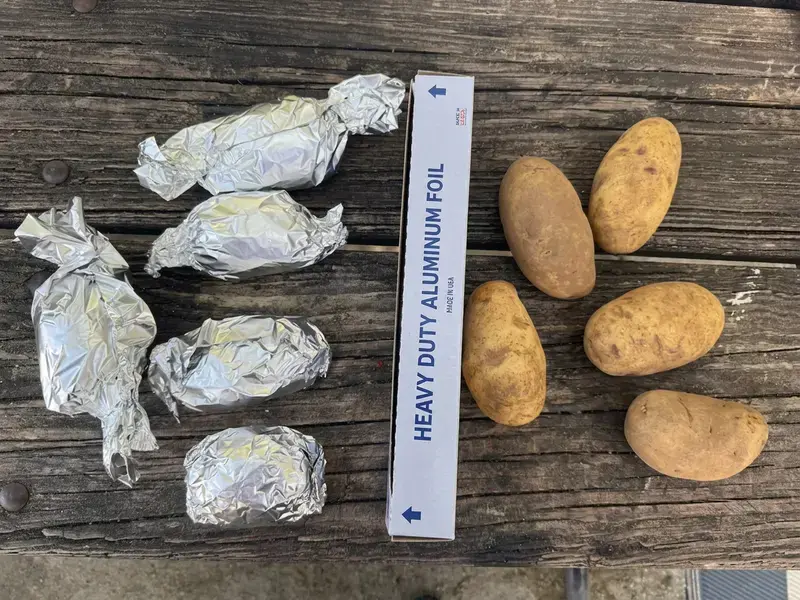 Campfire Baked Potatoes for Easy Camping Meals 11 Campfire Baked Potatoes, Ingredients