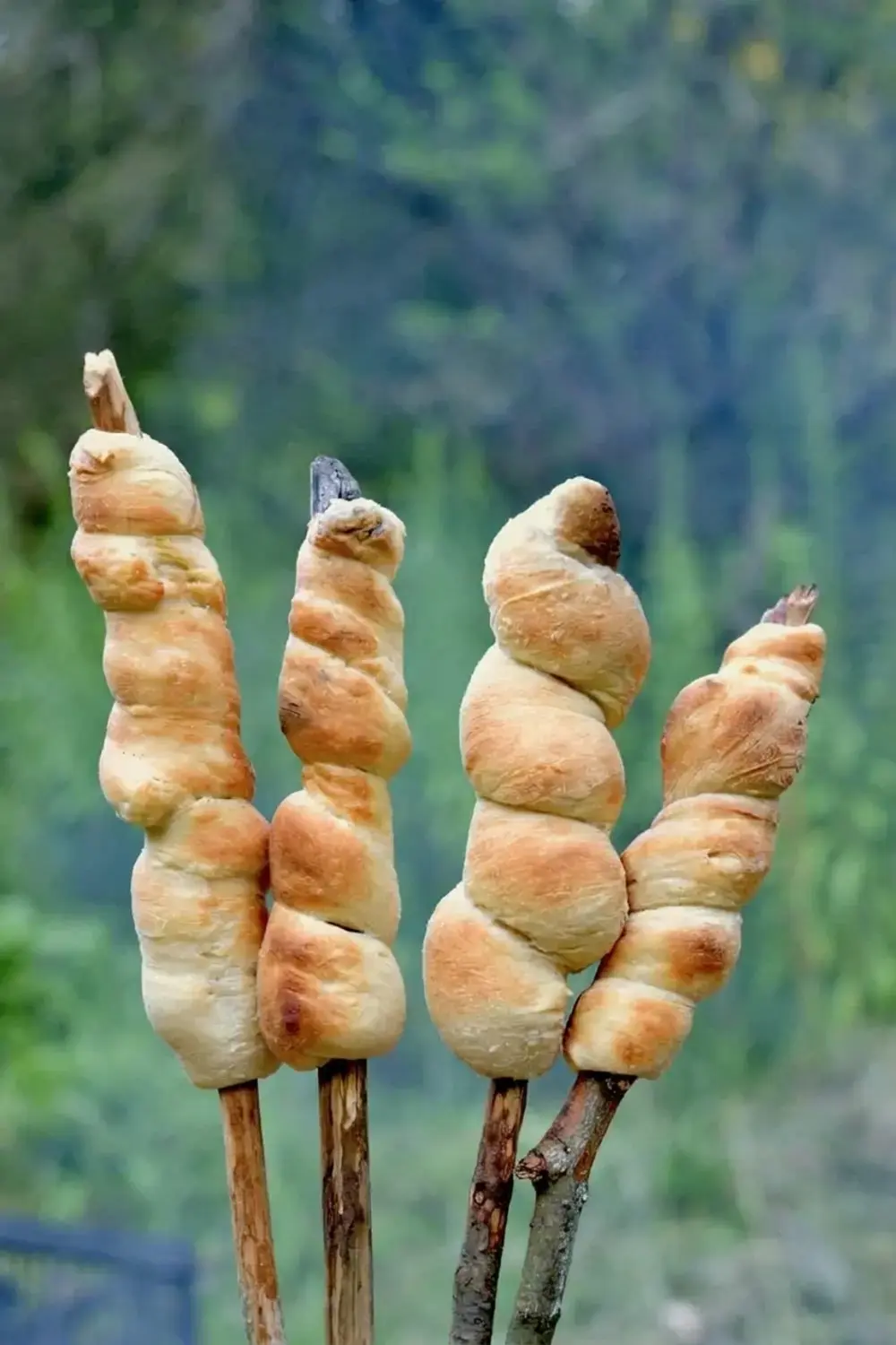 Campfire bread ingredients mixed into moist dough