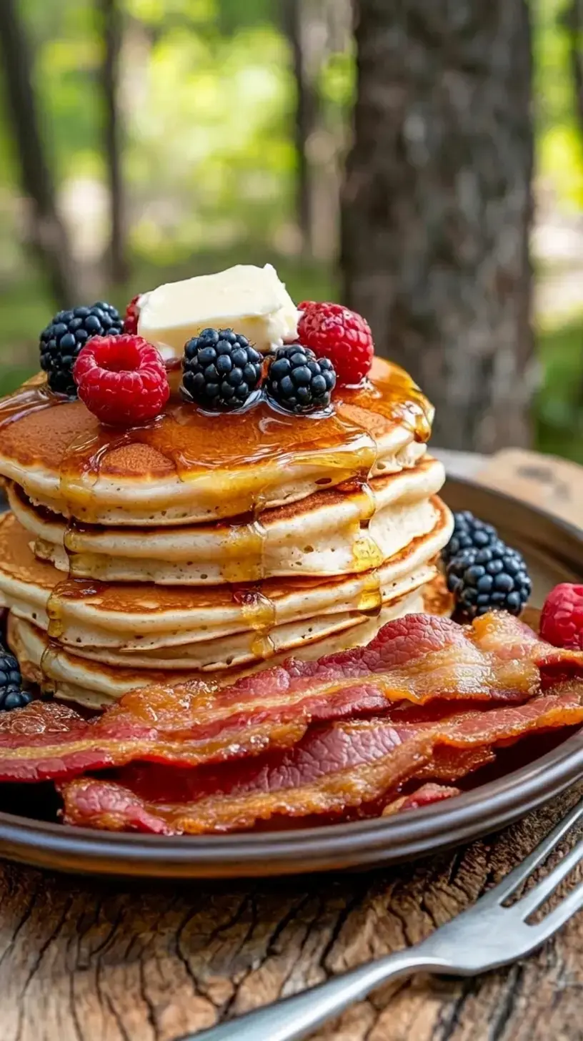 Breakfast: Camping Pancakes & Bacon