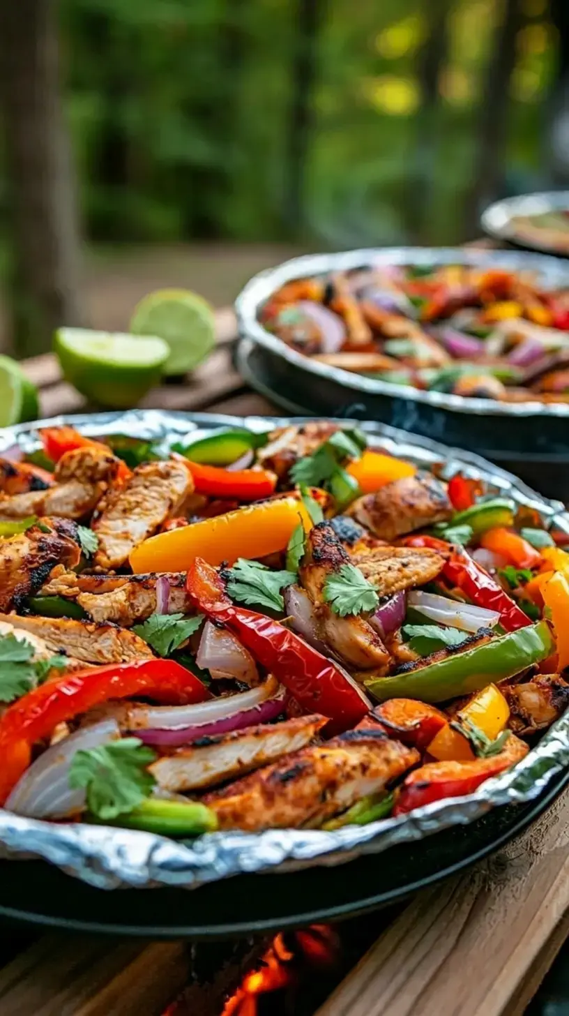 Camping Recipes For Effortless Campfire Cooking for Easy Group Meals 3 Foil Packet Fajitas