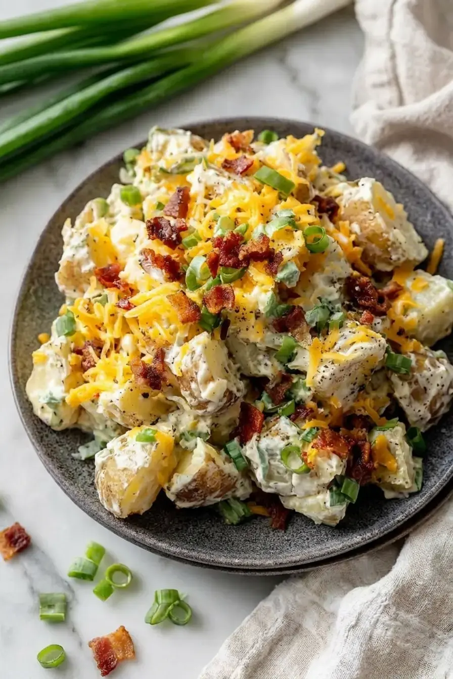 Cheesy Baked Potato Salad for BBQs and Potlucks 9 How to Avoid a Gluey Potato Salad