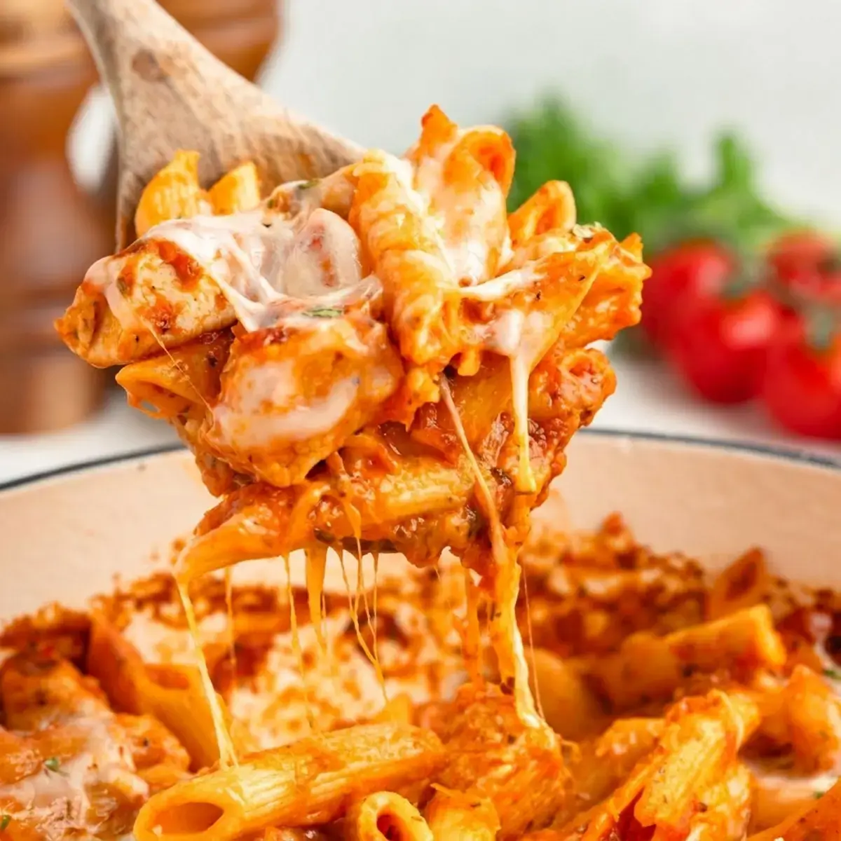 Chicken Parmesan Pasta Skillet: Easy 20-Minute Dinner 6 Diced chicken seasoned with salt and pepper