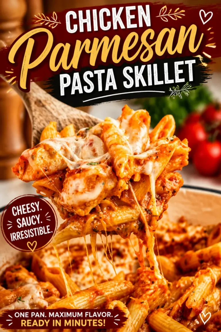 Chicken Parmesan Pasta Skillet