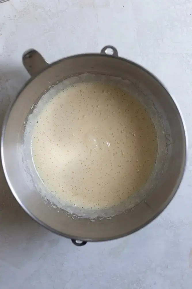 Semisweet chocolate and butter melted until smooth