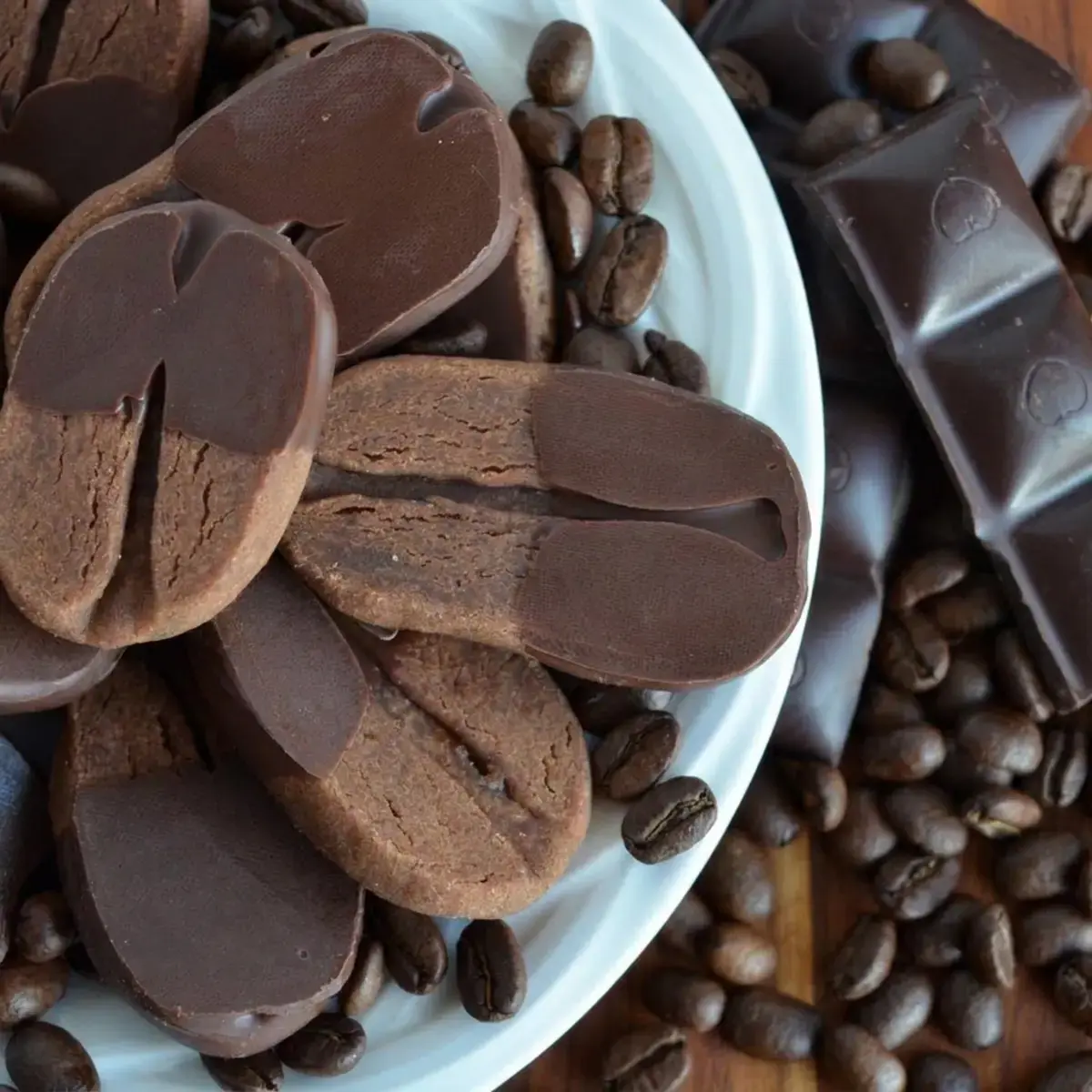 Instant coffee crystals dissolved in milk