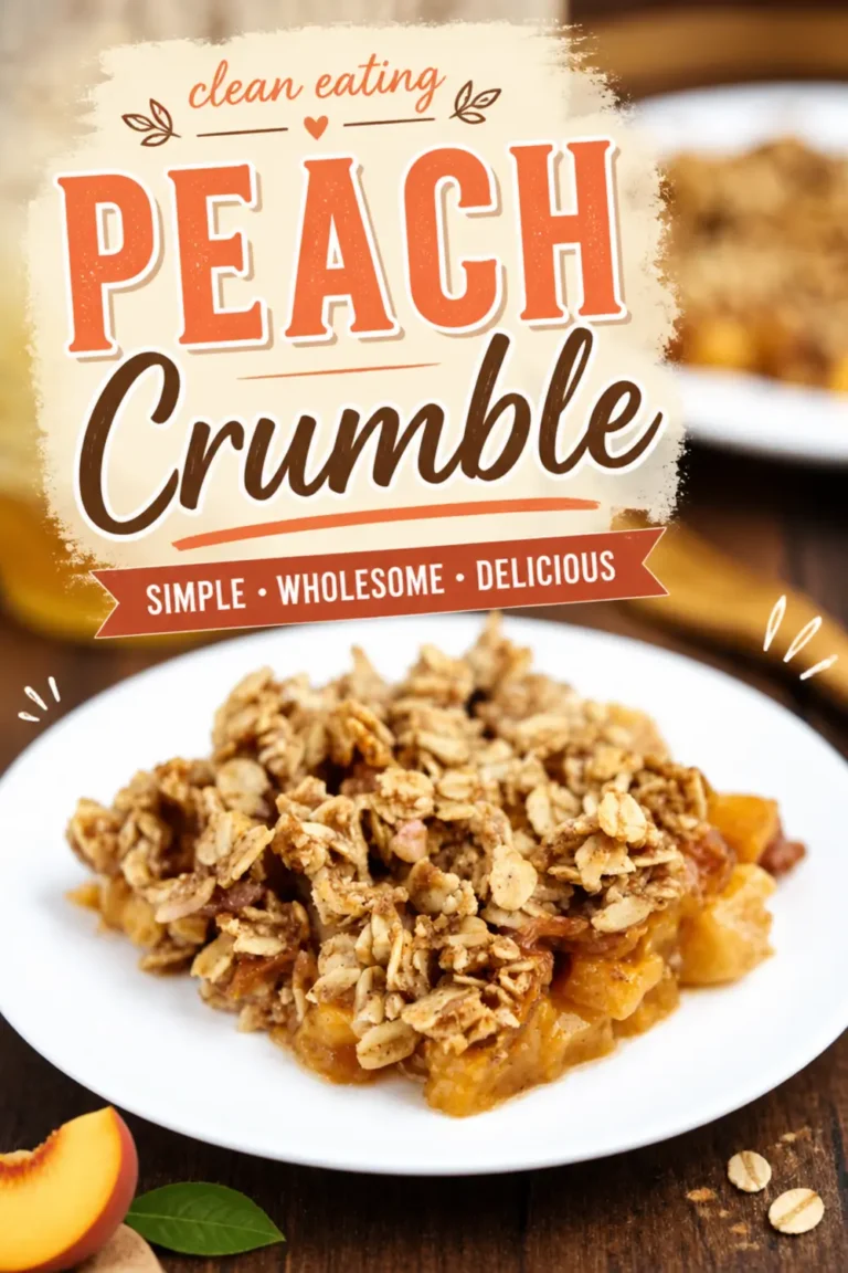 Clean Peach Crumble