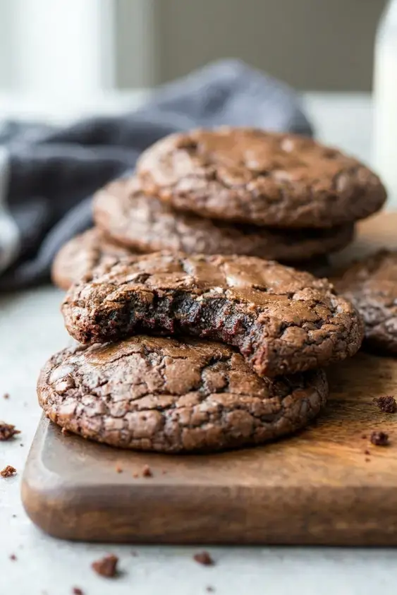 Easy & Healthy Cookie Recipes 4 Chocolate brownie cookies with crackly tops