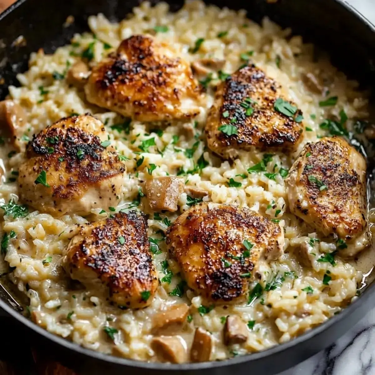 Creamy Garlic Parmesan Chicken with Cheesy Twisted Pasta 8 Creamy garlic Parmesan chicken with twisted pasta