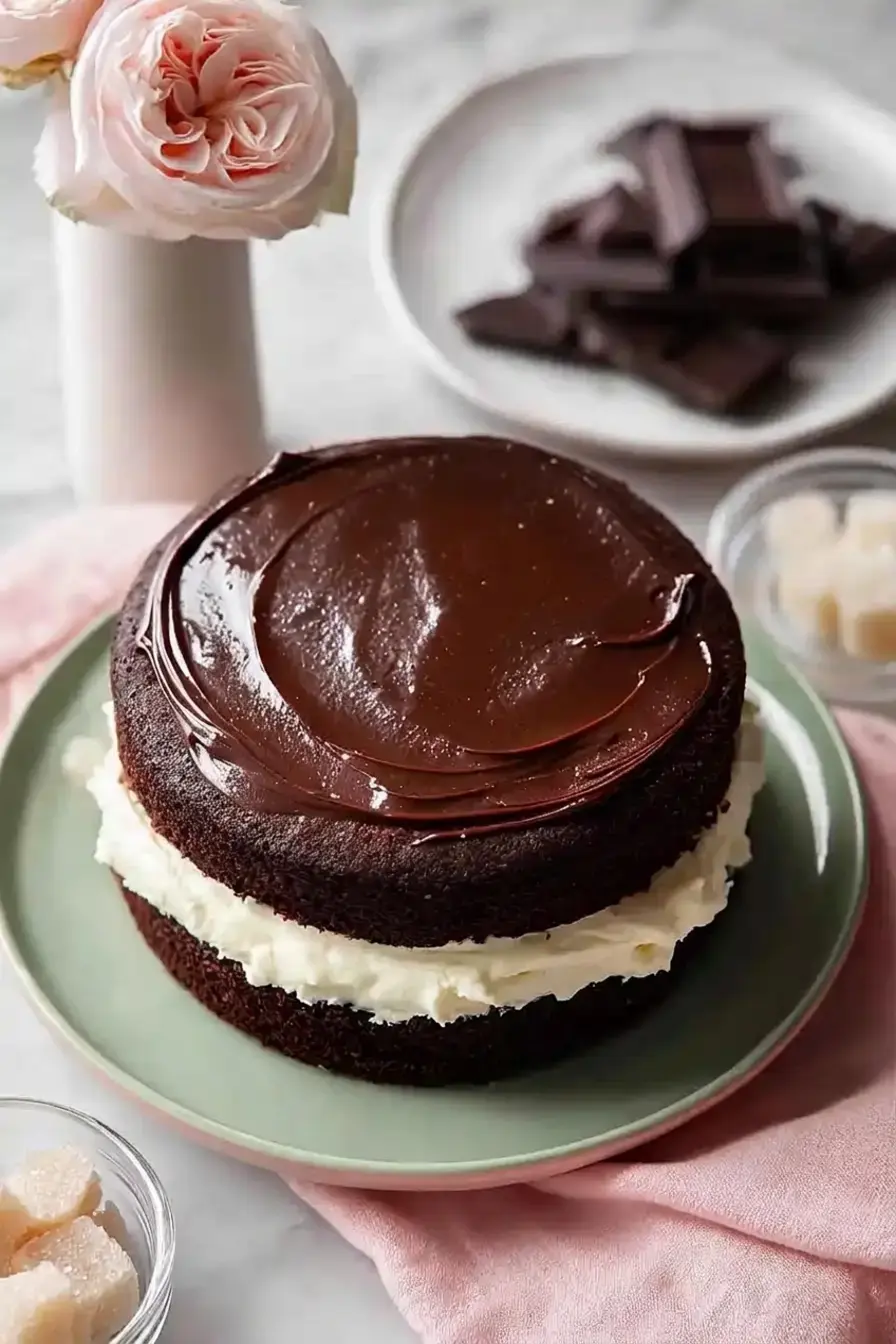 Decadent Vegan Guinness Chocolate Cake with Ganache 1 Decadent vegan Guinness chocolate cake with ganache
