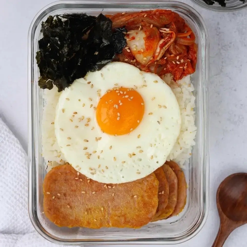 Dosirak Korean Lunch Box with Rice, Spam, and Kimchi 5 Dosirak Korean Lunch Box, What Is Dosirak