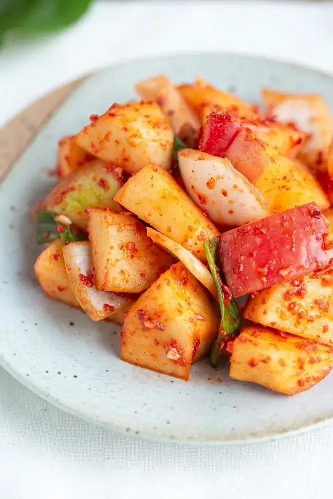Easy Apple Kimchi Recipe for a Quick Crisp Side Dish 17 Easy Apple Kimchi, Apple Kimchi anyone