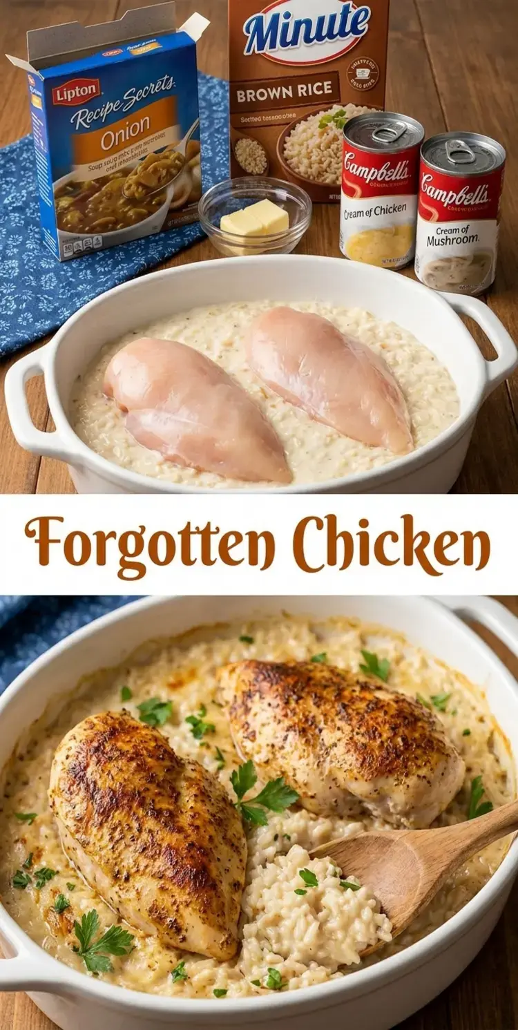 Easy Ways To Bake Chicken Breasts For Dinner: 15 Juicy, Simple Ideas 2 1. Forgotten Chicken & Rice