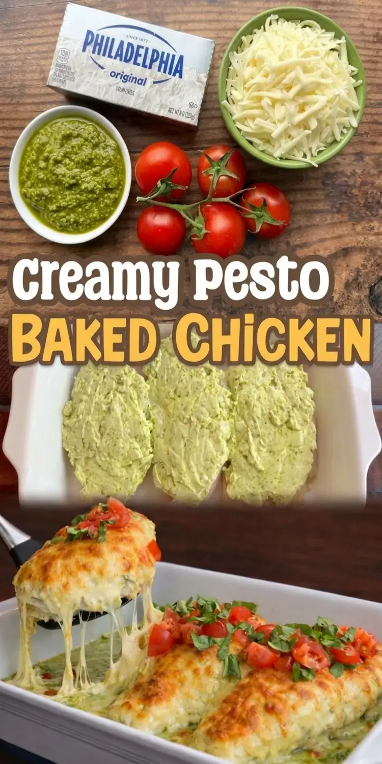 Easy Ways To Bake Chicken Breasts For Dinner: 15 Juicy, Simple Ideas 8 4. Cheesy Pesto Chicken