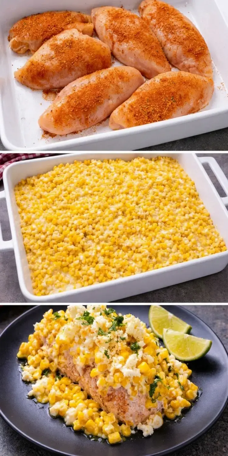 Easy Ways To Bake Chicken Breasts For Dinner: 15 Juicy, Simple Ideas 14 7. Mexican Street Corn Chicken