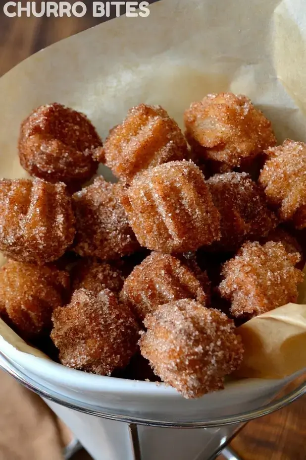 Ever Churro Bites: Crispy Cinnamon-Sugar Mini Churros 9 Crispy Ever Churro Bites coated with cinnamon sugar