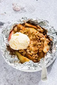 Foil Pack Meals Oven Grill Campfire Recipes for Easy Dinners 32 Campfire Apple Crisp Foil Packets