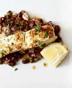 Foil Pack Meals Oven Grill Campfire Recipes for Easy Dinners 21 Foil-Baked Halibut with Chile Compound Butter and Black Beans