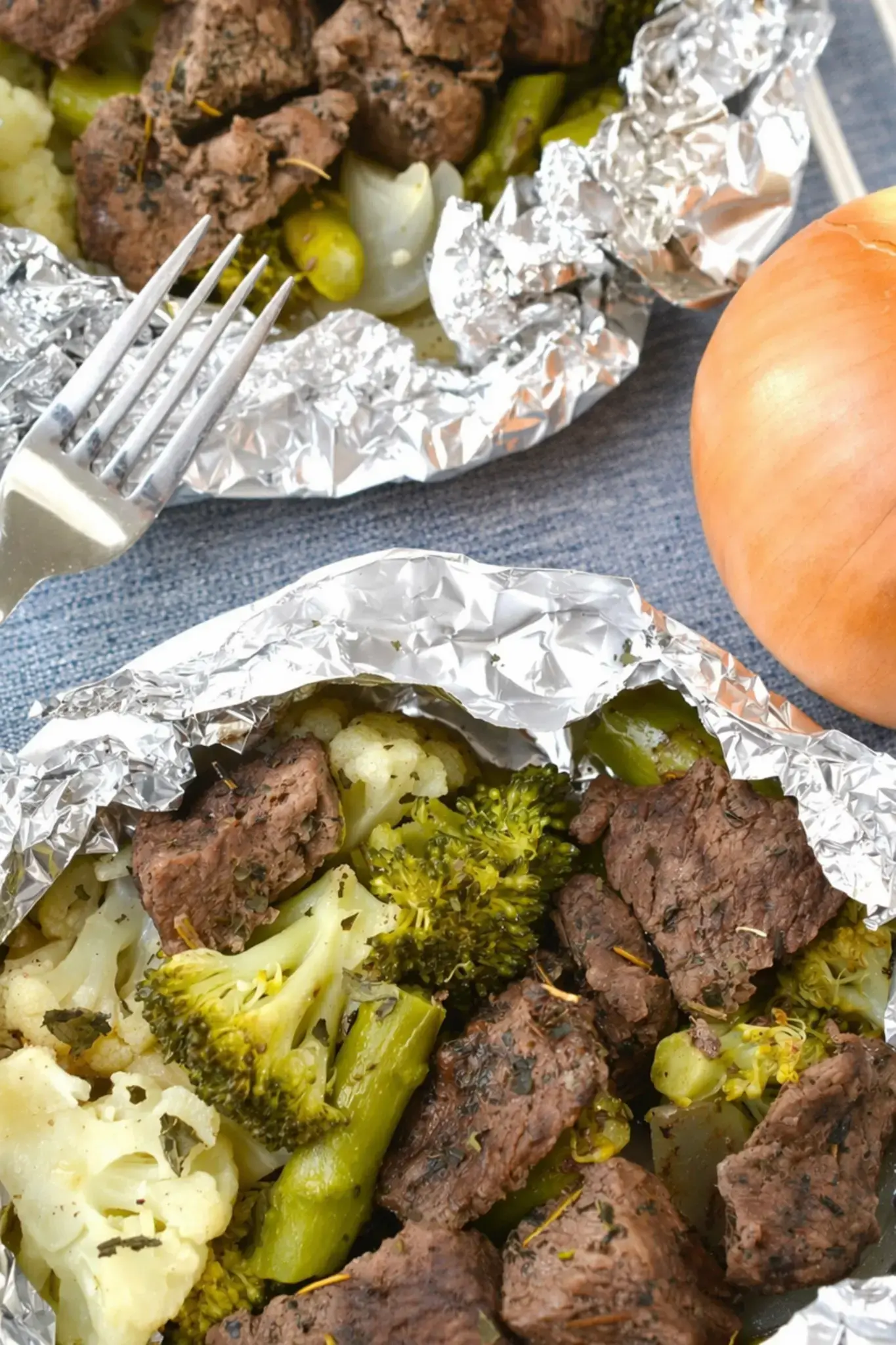 Foil Pack Meals Oven Grill Campfire Recipes for Easy Dinners 12 Grilled Butter Garlic Steak & Potato Foil Pack Dinner