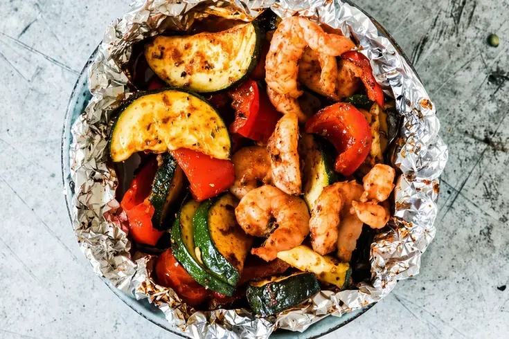 Foil Pack Meals Oven Grill Campfire Recipes for Easy Dinners 19 Shrimp Foil Packets With Zucchini