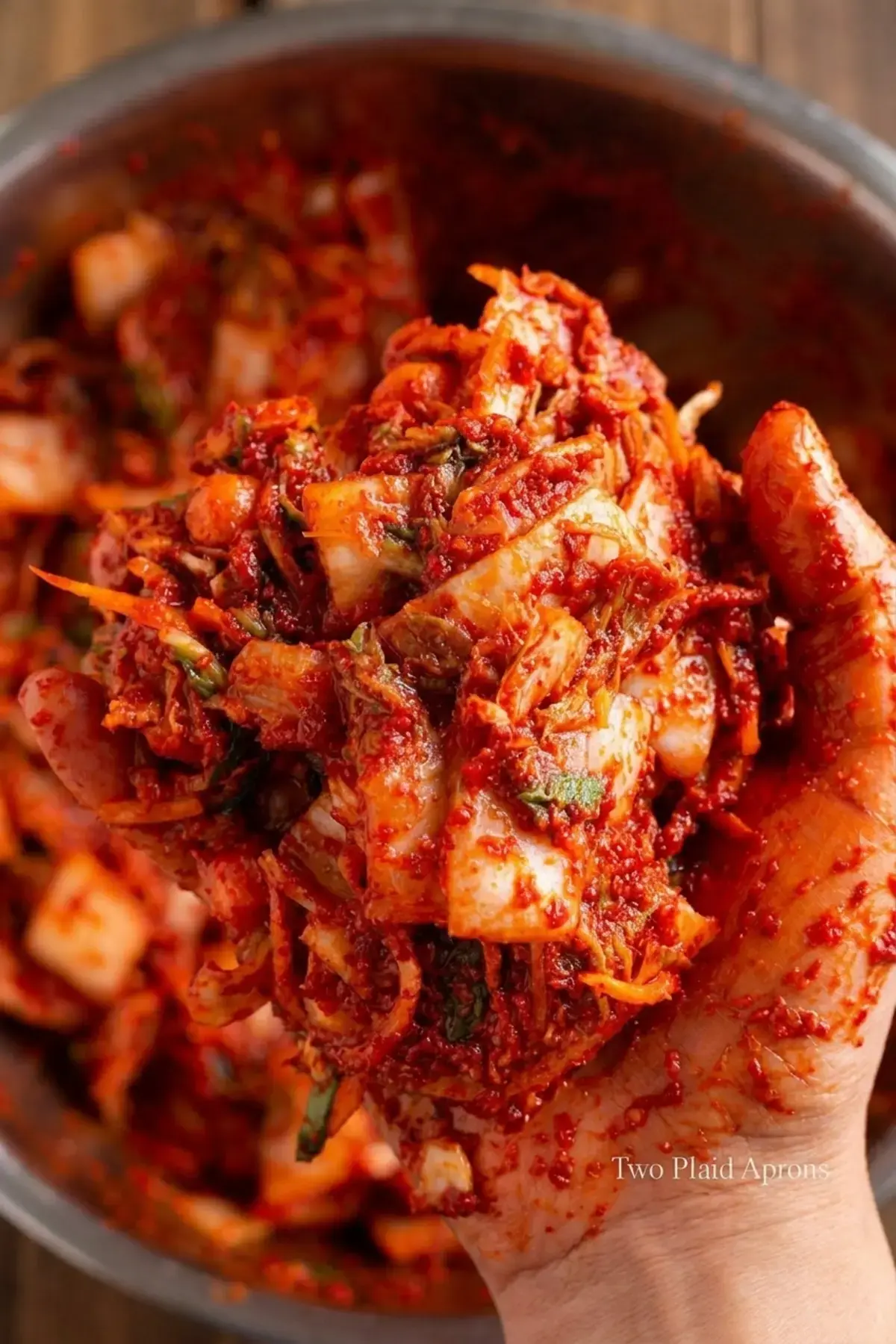 Fresh Kimchi Geotjeori: Crisp Korean Kimchi at Home 12 Apple onion garlic and seasonings blended into kimchi paste