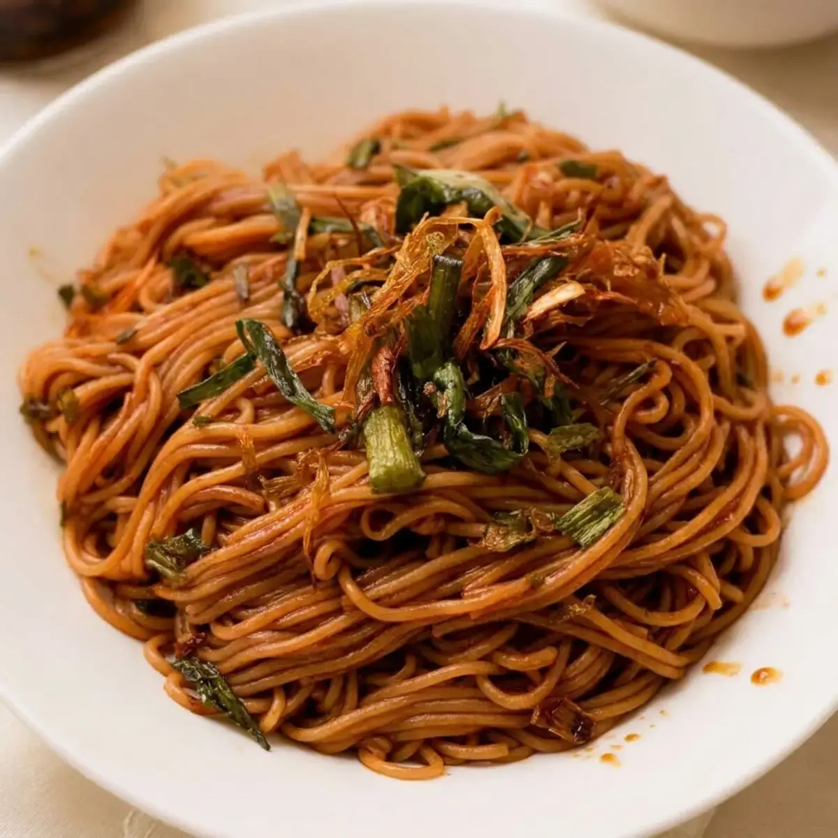 Napa cabbage added to prepared kimchi paste
