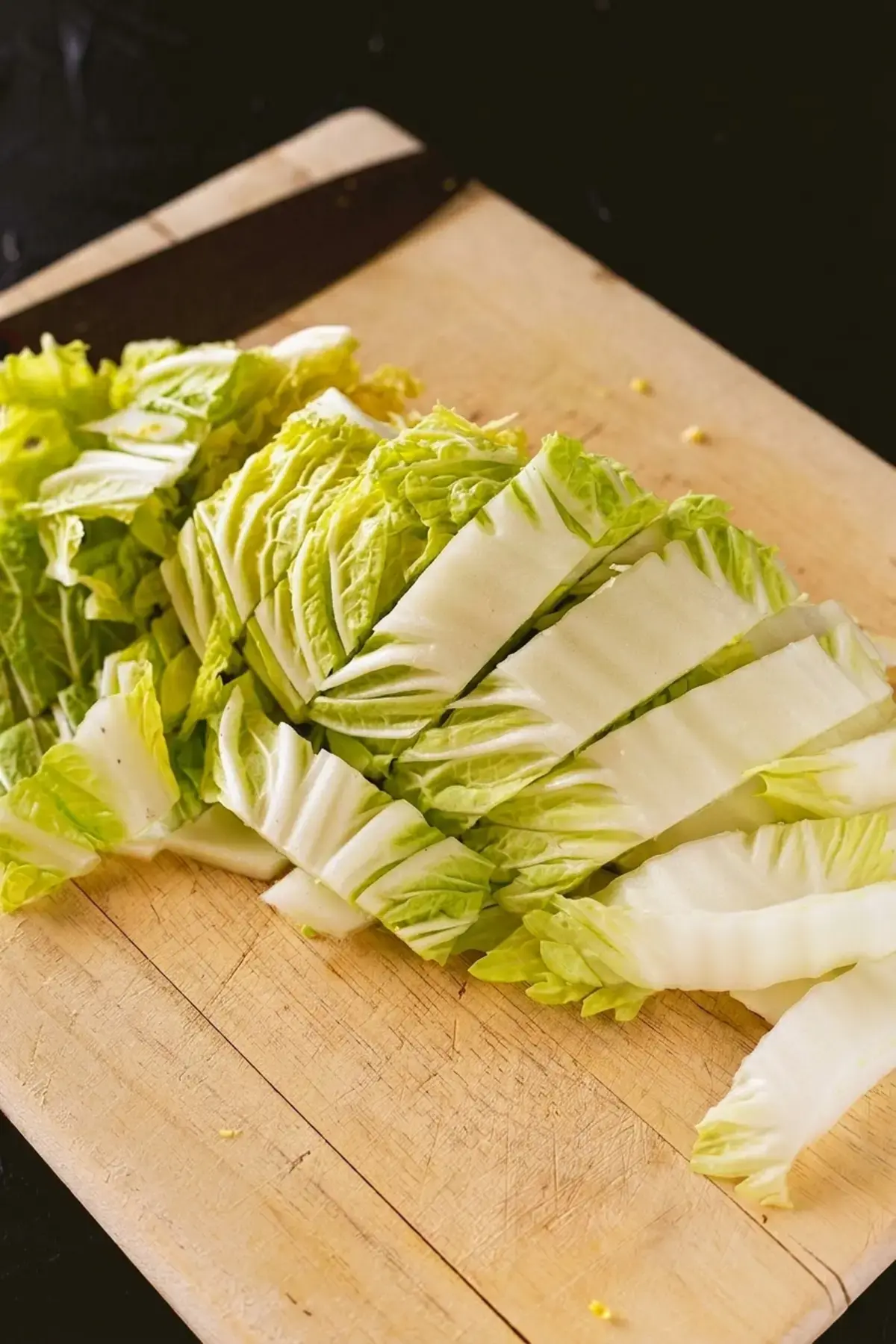 Napa cabbage quartered lengthwise