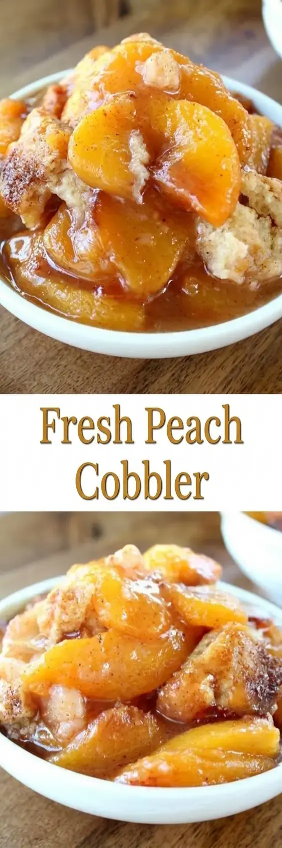 Fresh Peach Cobbler With Cinnamon-Sugar Topping 15 Flour, sugars, baking powder, and salt whisked together