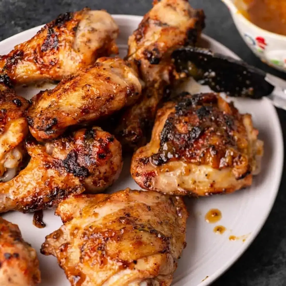 Fresh Peach Recipes That Arent Dessert But Taste Amazing 9 Mustard Drumsticks with Peach Glaze