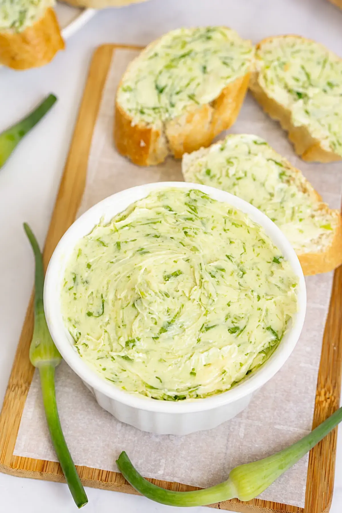 Garlic Scape Butter: Easy 2-Ingredient Compound Butter 15 Garlic scape butter ready to spread on bread or melt over savory dishes