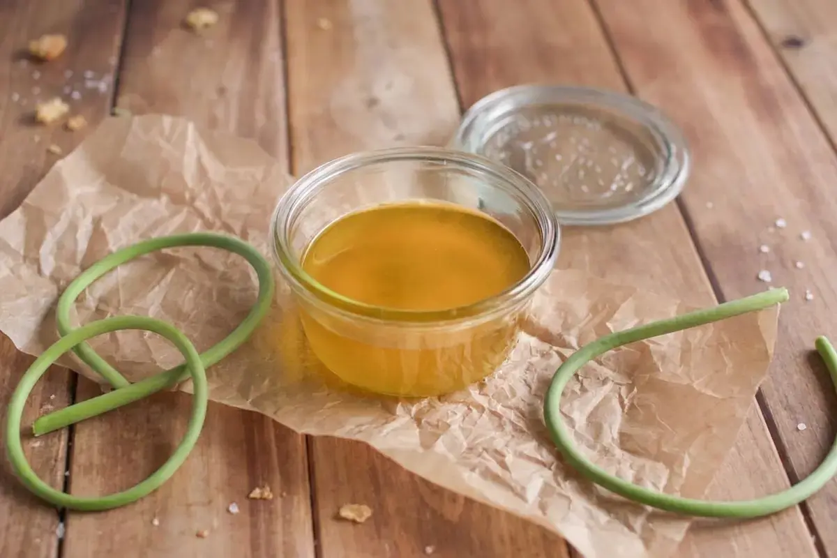 Garlic Scape-Infused Oil