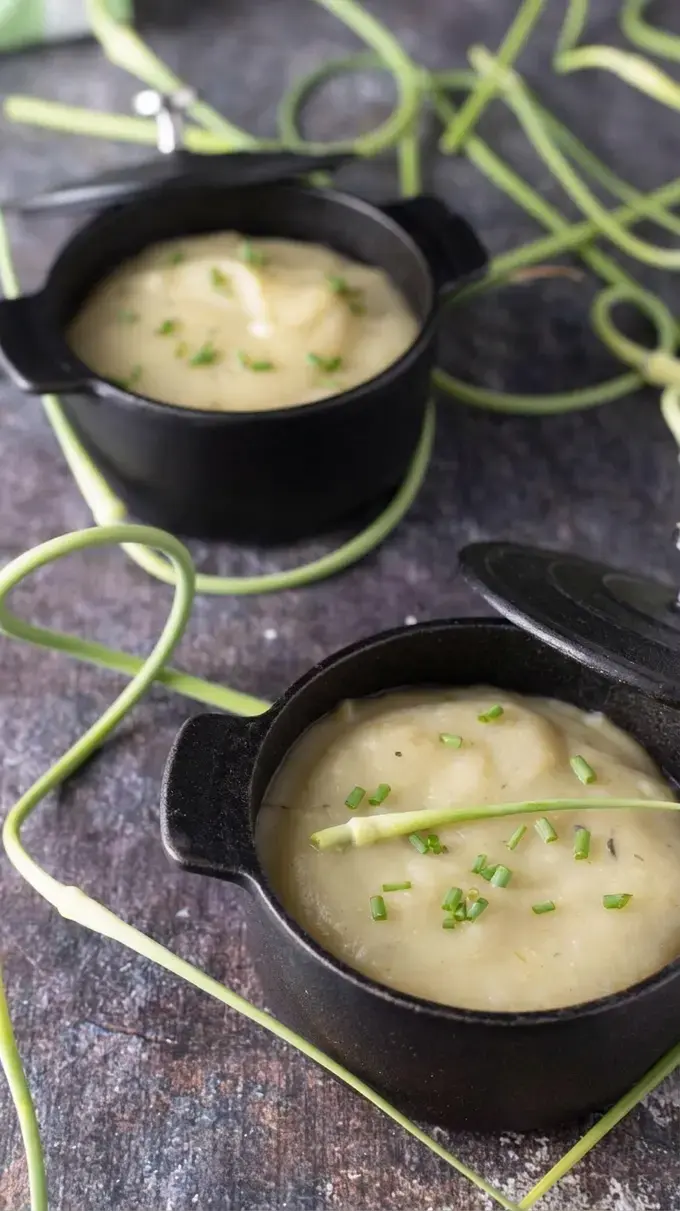 Potato Garlic Scape Soup